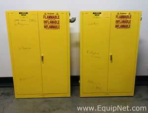 Lote de 2 Gabinetes de Almacenamiento de Inflamables JustRite Requisitos de aire 45 GALS