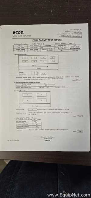 Esco Airstream PCR-4A2 PCR Workstation