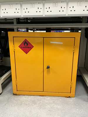 Custom Made Flammable Double Door Undercounter Storage Cabinet