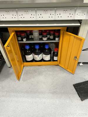 Custom Made Flammable Double Door Undercounter Storage Cabinet