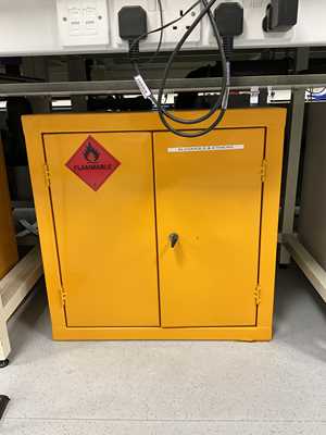 Custom Made Flammable Double Door Undercounter Storage Cabinet