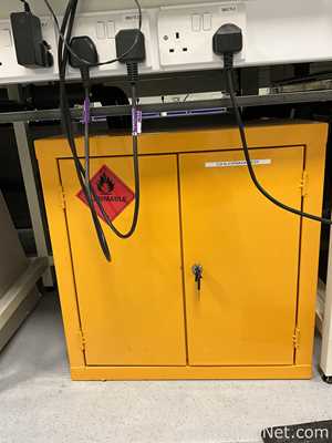 Custom Made Flammable Double Door Undercounter Storage Cabinet
