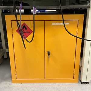 Custom Made Flammable Double Door Undercounter Storage Cabinet