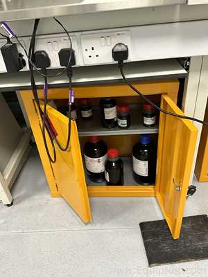 Custom Made Flammable Double Door Undercounter Storage Cabinet