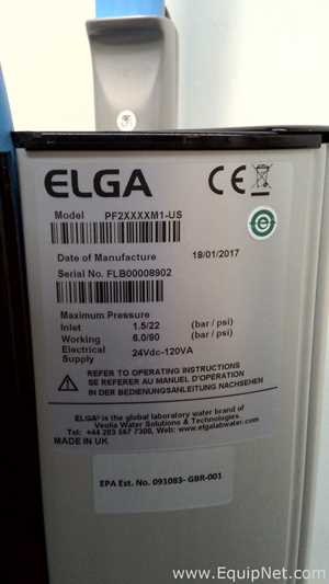 Elga PF2XXXXM1-US Purelab Flex Water Purification System