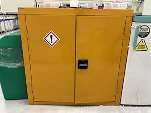 Custom Made Flammable Double Door Undercounter Storage Cabinet