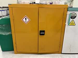 Custom Made Flammable Double Door Undercounter Storage Cabinet