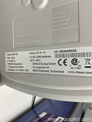 Ohaus Corporation SKX123 Analytical Balance With Power Supply