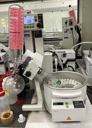 Buchi Labortechnik AG R-100 Evaporator With B-100 Heating Bath V-300 Vacuum Pump and V-850 Interface