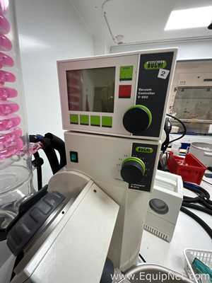 Buchi R-210 Evaporator with B-491 Heating Bath, V-700 Vacuum Pump and F-305 Recirculating Chiller