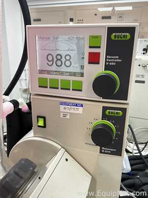 Buchi R-210 Evaporator with B-491 Heating Bath, V-700 Vacuum Pump and F-305 Recirculating Chiller