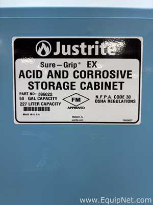 JustRite 896022 Sure-Grip EX 60 Gallon Acid and Corrosive Storage Cabinet