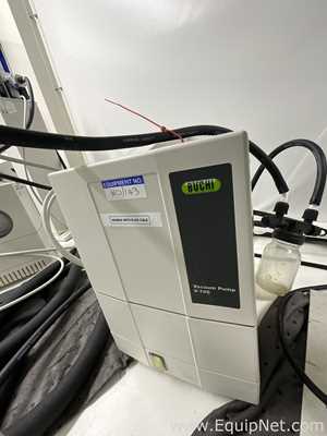 Buchi R-100 Rotary Evaporator with B-100 Heating Bath, V-700 Vacuum Pump and F-314 Recirc Chiller
