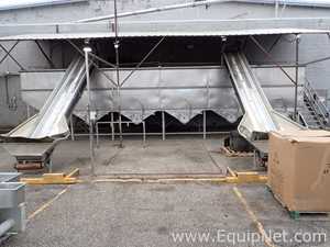 Lot of 2 Stainless Steel Elevator Conveyors 09-01,02
