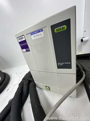 Buchi R-210 Evaporator with B-491 Heating Bath, V-700 Vacuum Pump and F-305 Recirculating Chiller