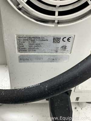 Buchi R-210 Evaporator with B-491 Heating Bath, V-700 Vacuum Pump and F-305 Recirculating Chiller