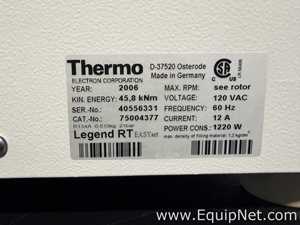 Centrífuga para laboratorio Thermo Electron Corporation Legend RT