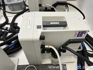 Buchi R-100 Rotary Evaporator with B-100 Heating Bath, V-300 Vacuum Pump and F-314 Recirc Chiller