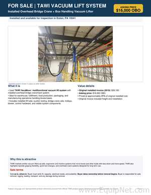 Tawi VM230-G3   VM120 Material Handling