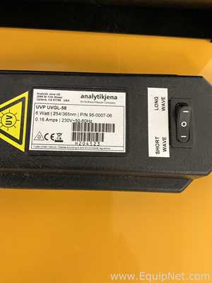 Analytic Jena UVP UVGL-58 Handheld UV Lamp With Chromato Vue Cabinet