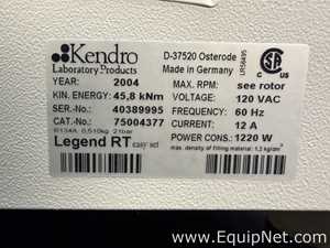 Centrífuga para Laboratórios Kendro Laboratory Products Legend RT