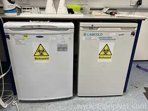 Hotpoint RZA30P Undercounter Freezer and Labcold RLPR05042A Undercounter Refrigerator
