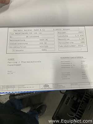 Tanque Hermann Waldner GmbH Requisitos de aire 150 L