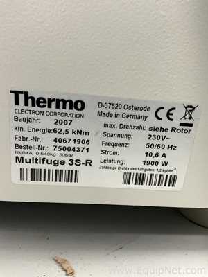 Thermo Electron Heraeus Multifuge 3S-R Centrifuge