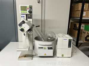 Buchi Labortechnik AG R-100 Evaporator With B-100 Heating Bath V-700 Vacuum Pump and V-850 Interface