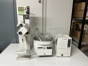 Buchi Labortechnik AG R-100 Evaporator With B-100 Heating Bath V-700 Vacuum Pump and V-850 Interface