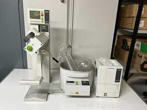 Buchi Labortechnik AG R-100 Evaporator With B-100 Heating Bath V-700 Vacuum Pump and V-850 Interface