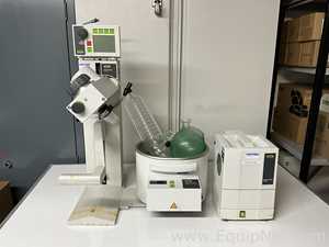 Buchi Labortechnik AG R-100 Evaporator With B-100 Heating Bath V-700 Vacuum Pump and V-850 Interface