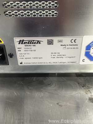 lote de  2 Centrífuga para Laboratórios Hettich Mikro 185