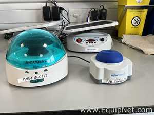 Tecan Sci Spin Mini Centrifuge and Fisher Scientific Mini Vortex Mixer