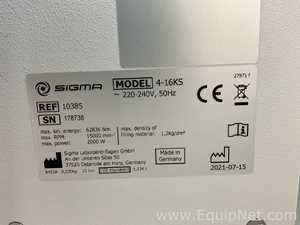 Sigma LaborZentrifugen GmbH 4-16KS Refrigerated Centrifuge