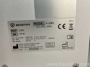 Sigma LaborZentrifugen GmbH 4-16KS Refrigerated Centrifuge