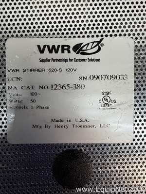 Lot of IKA C-Mag HS 7 Digital Hot Plate Stirrer and VWR 12365-380 620-S Analog Stirrer