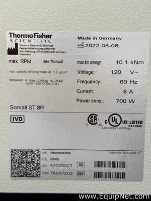 Centrífuga para Laboratórios Thermo Fisher Scientific Sorvall ST 8R