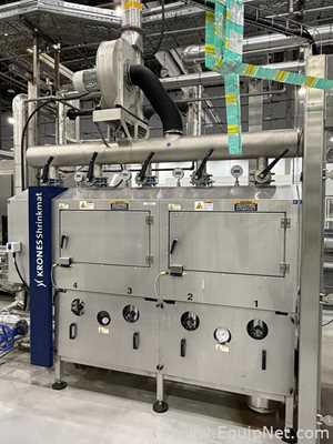 Krones Sleevematic Can Labeler with Checkmat Label Inspection and Shrinkmat Steam Tunnel