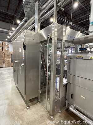 Krones Sleevematic Can Labeler with Checkmat Label Inspection and Shrinkmat Steam Tunnel