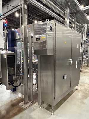 Krones Sleevematic Can Labeler with Checkmat Label Inspection and Shrinkmat Steam Tunnel