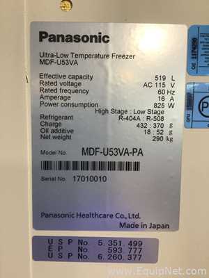 Congelador Panasonic MDF-U53VA-PA