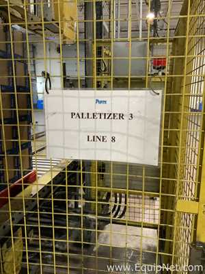 Columbia 0510H LSSS AB 9212 Palletizer with Lantech Wrapper