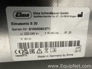 Limpador Ultrassônico Elma Schmidbauer GmbH Elmasonic S 30.  3 Litros