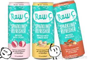 Lot of Raw C Sparkling Refresher and Liquid Coconut Oil