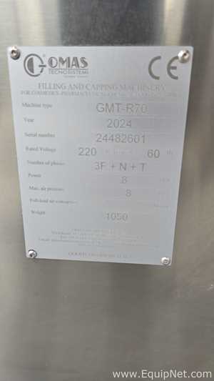 Omas GMT-R70 Filling and Capping Machine
