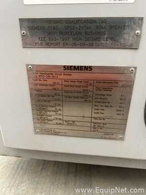 Lot of 2 Siemens SPS2-245-50-2 Sulfur Hexofluoride Circuit Breakers