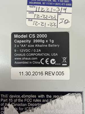 Lote de 3 Báscula Ohaus Corporation 