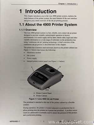 Linx 4900 Industrial Inkjet Printer
