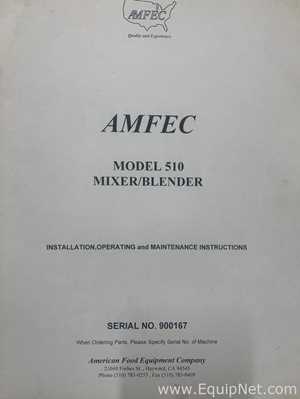 Mezclador Acero inoxidable AMFEC - American Food Equipment Co 510